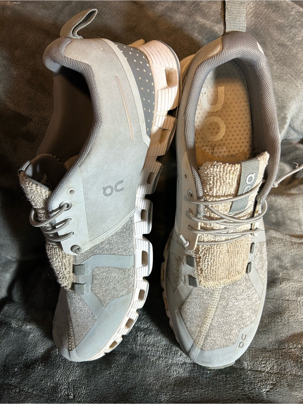 On Cloud Seafoam Green Women's Shoes W/White & Taupe Accents, Sz 11